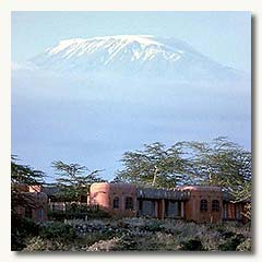 Amboseli Serena Lodge with Mount Kilimanjaro Background